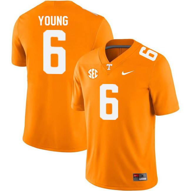 Tennessee Volunteers #6 Byron Young College Football Jerseys Stitched Sale-Orange
